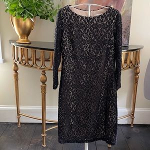 NWT Eliza J Black Lace Fit Cocktail Dress Sz 2 & 4